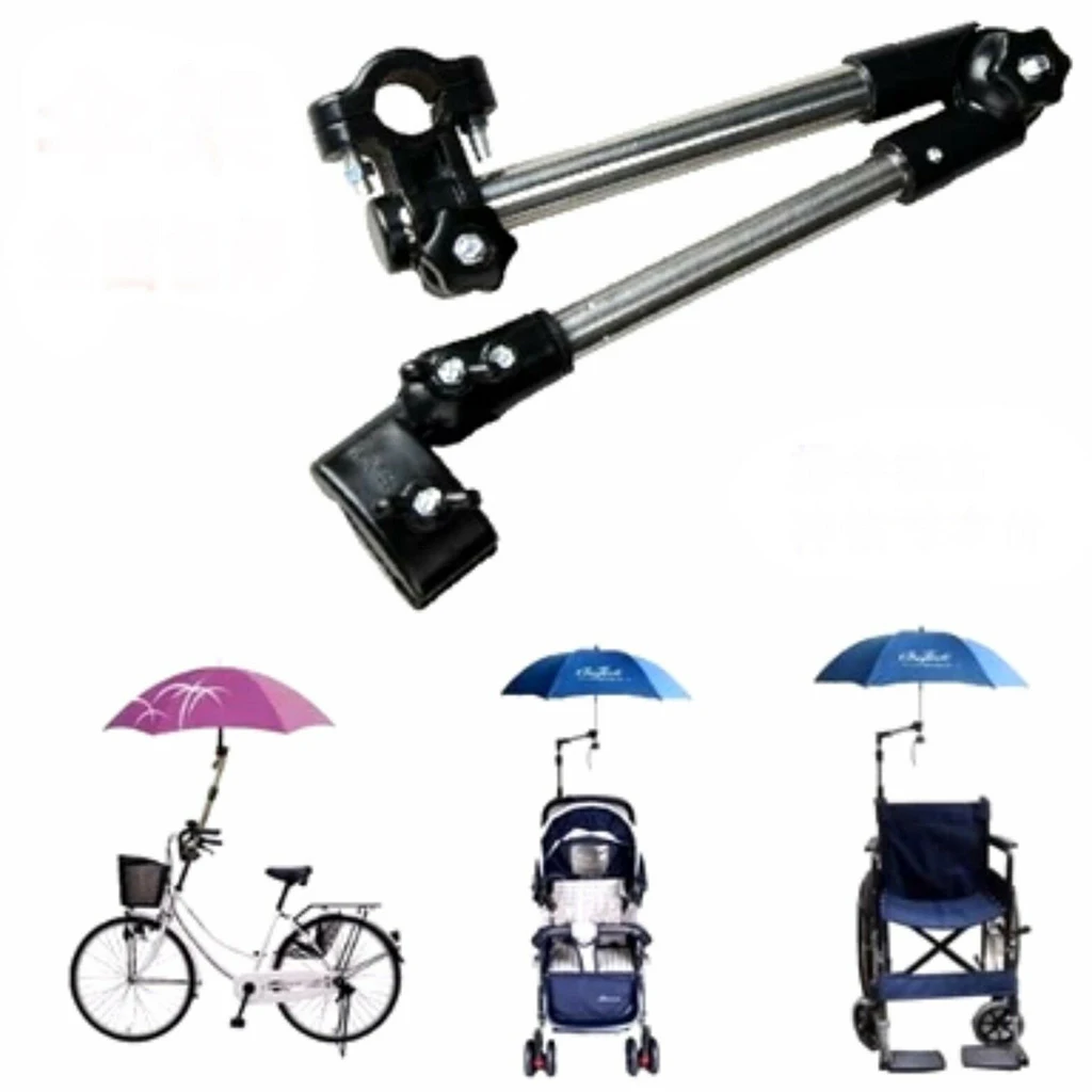 Draaibare Bike Paraplu Houder Verstelbare Kinderwagen Golf Buggy Winkelwagen Trolley Parasols Ondersteuning Stand Kinderwagen Connector