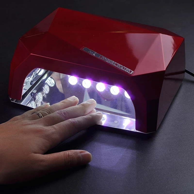 Dimond-secador con Sensor de uñas, lámpara LED con forma de diamante, 36W, CCFL, herramientas de curado para esmalte de uñas de Gel UV