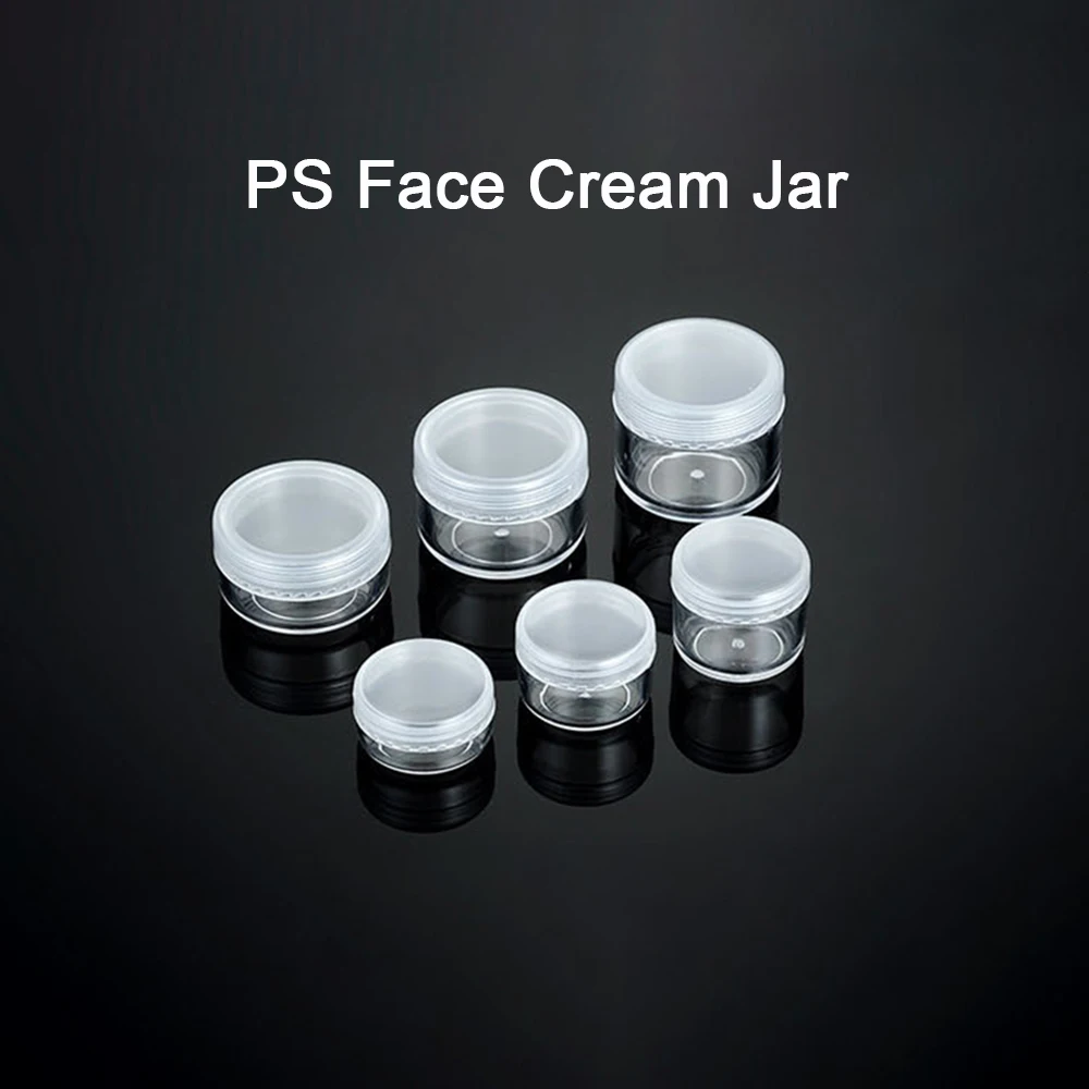 Frosted Cap Face Cream Jar Small Jar Empty Cosmetic Bottles Refillable Bottles Plastic Eyeshadow Makeup Face Cream Jar Container