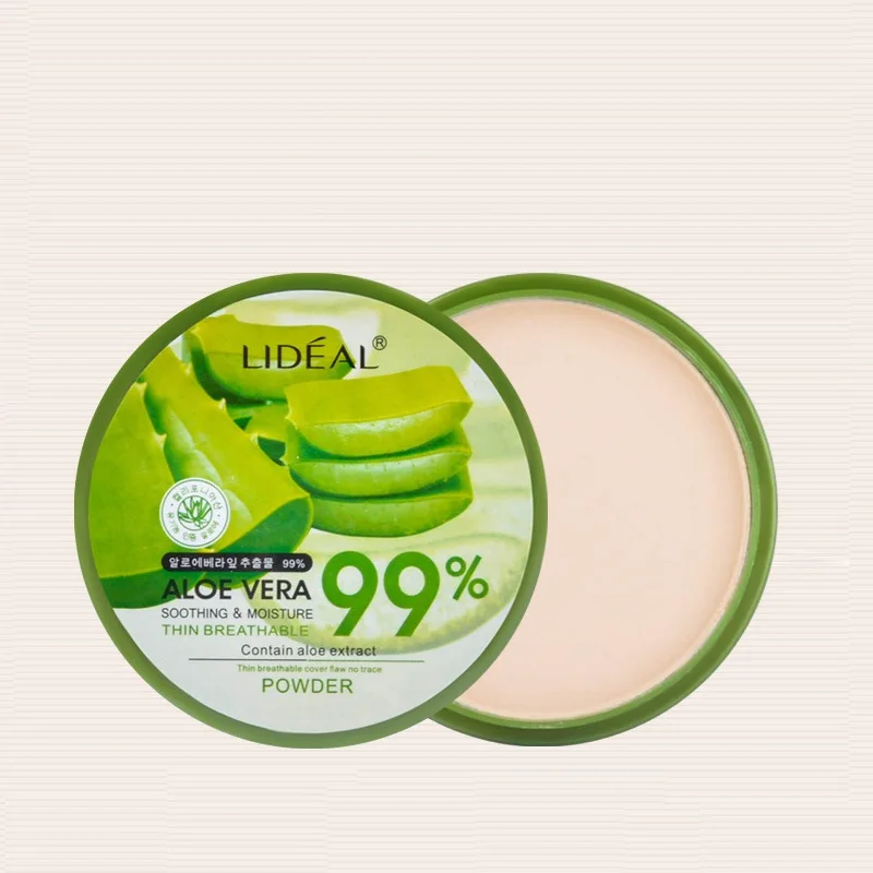 99% Aloe Vera Face Powder Smoothing Pressed Powder Waterproof Breathable Moisturizing Makeup Concealer Brighten Foundation