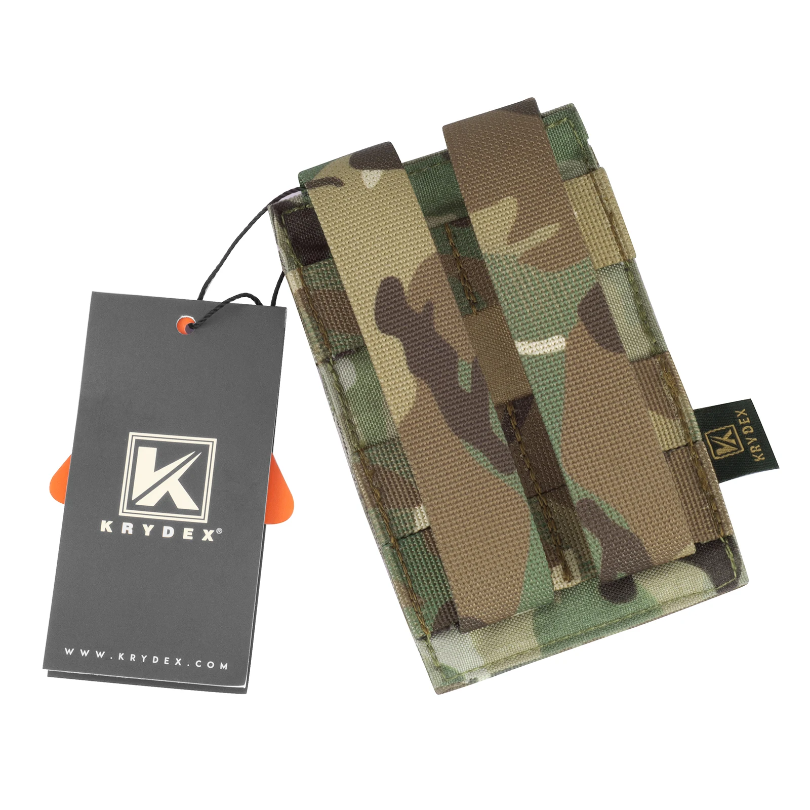 KRYDEX Fast Draw Elastic Rifle Magazine Pouch Tactical Single 5.56 High Speed Open Top MOLLE / PALS Magazine Carrier Pouch