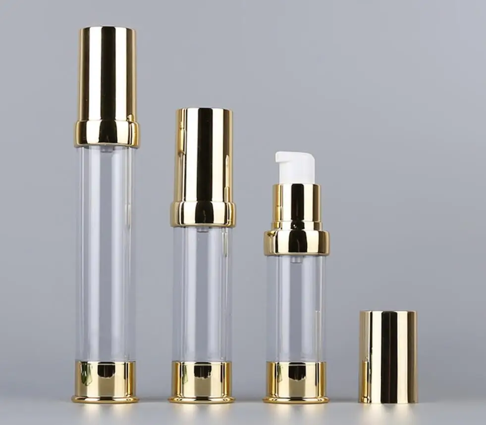 

20ml airless bottle clear body gold pump lid lotion/emulsion/serum/foundation serum eye essence skin care cosmetic packing