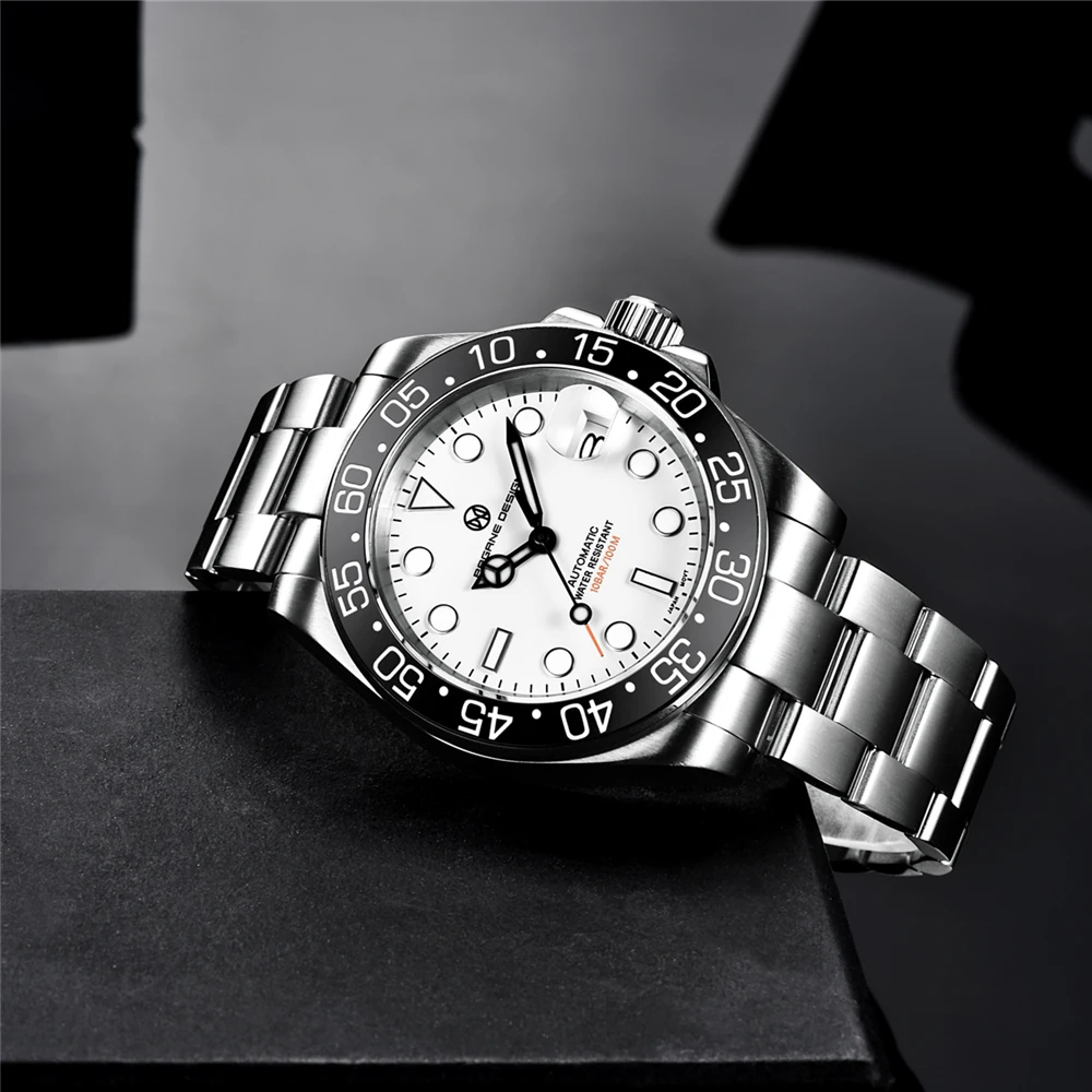 

2020 New Men Automatic Watch Top Brand Luxury Mechanical Watch Automatic Calendar Stainless Steel Waterproof Watch PAGRNE Design