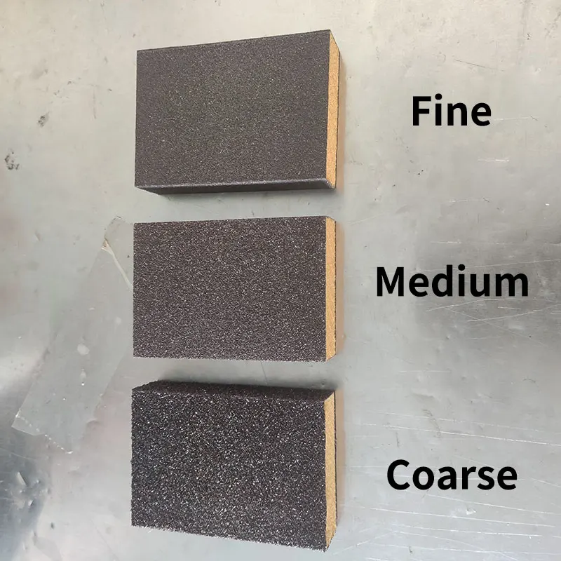 หยาบปานกลาง Fine Grit Abrasive Block สำหรับงานไม้ขัดขัดฟองน้ำทรายเครื่องมือห้องครัวคราบน้ำมันสนิมทำความสะอาดกระดาษทราย