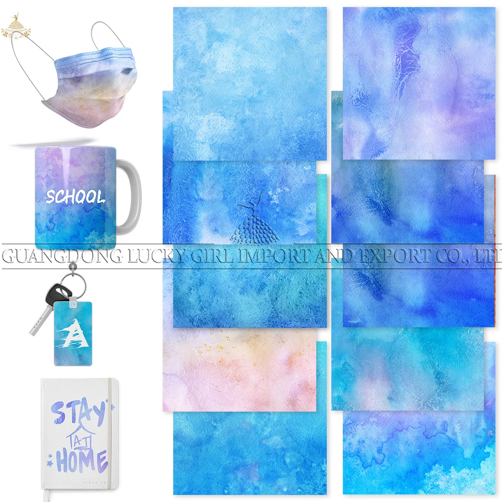 Lucky Goddness 12*12 In Infusible Transfer Ink Sheet Watercolor Sublimation  Ink Transfer PaperTransfer Vinyl for Press T-Shirts