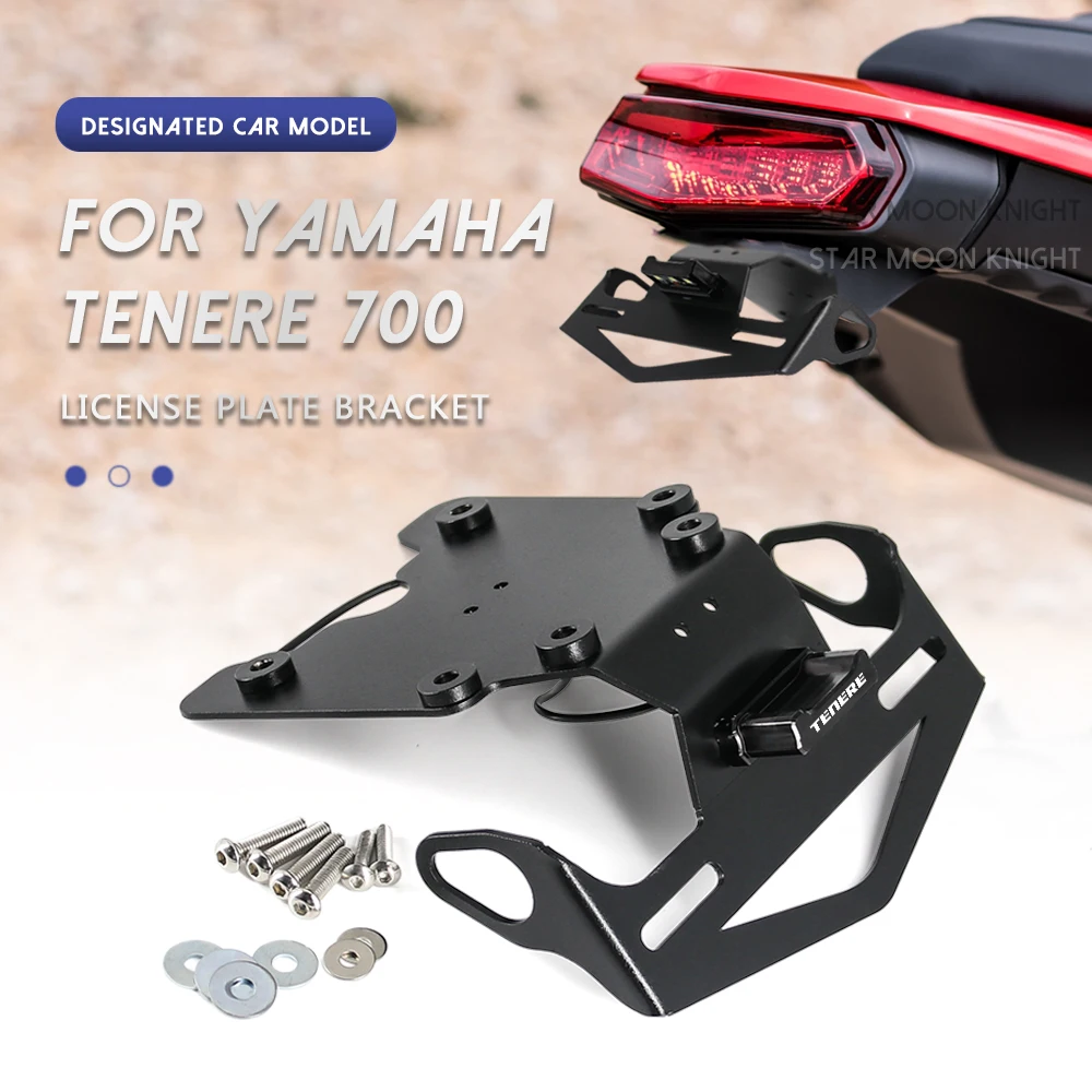 

For Yamaha Tenere 700 Tenere700 2019 2020 2021 Motorcycle Rear License Plate Holder Bracket Bracket Tail Tidy Fender Eliminator