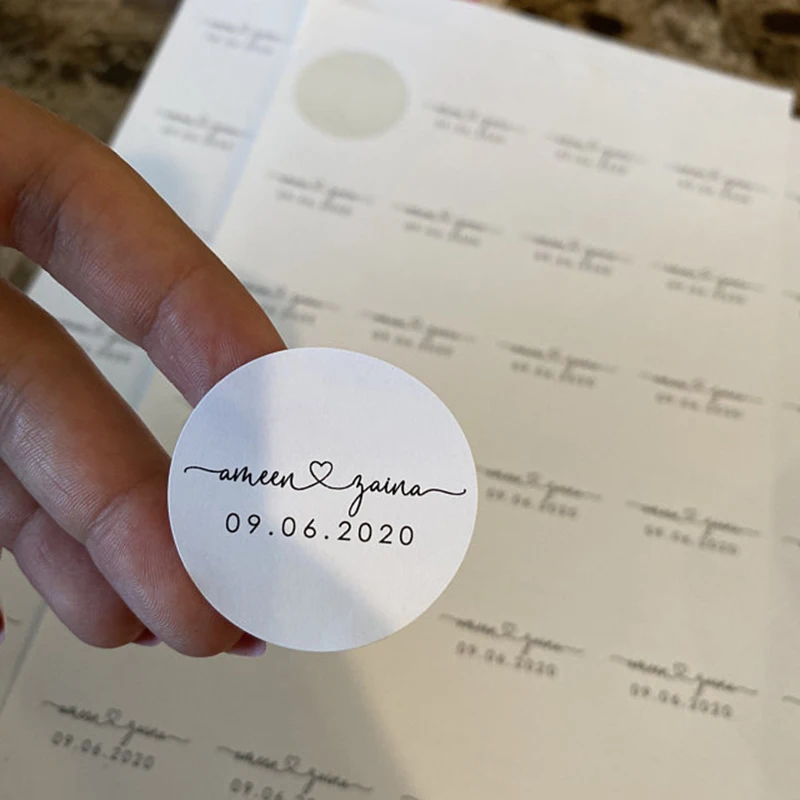 Runde Platz Nach Aufkleber und Angepasst Logos Party Hochzeit Geburtstage Taufe Personalisieren Aufkleber Design Ihre Eigenen Aufkleber – Detail 4