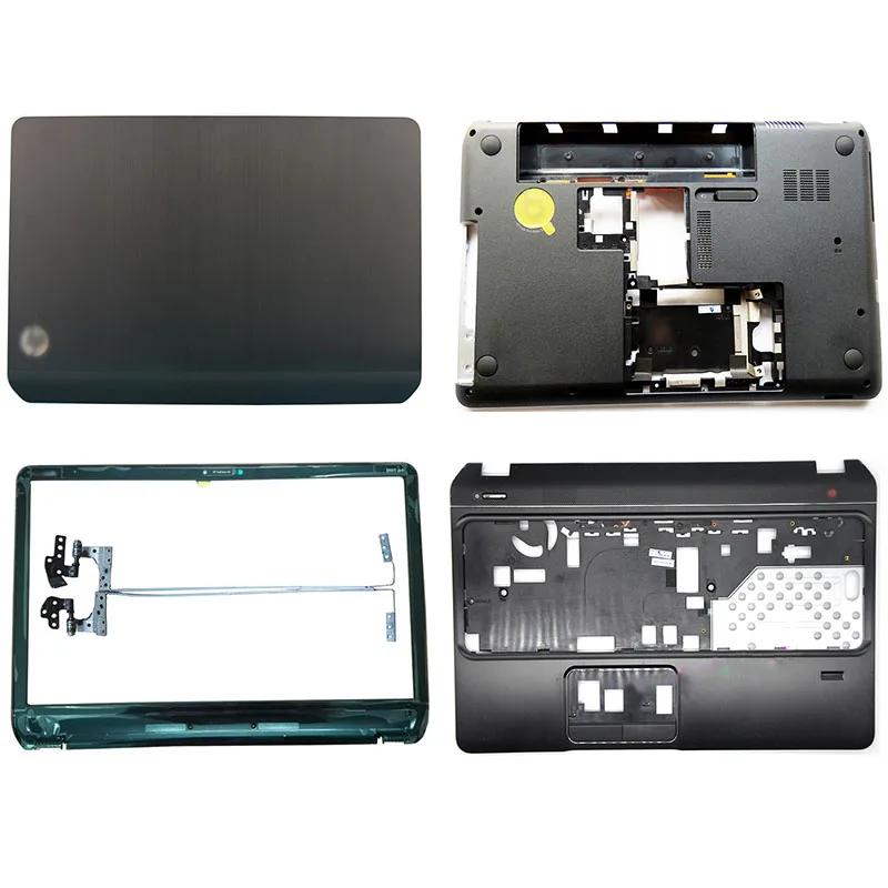 Nueva cubierta trasera LCD para portátil/bisel frontal/bisagras/reposamanos/cubierta inferior para HP Pavilion DV6 DV6-7000 DV6-7100 DV6-7200 negro 682047 -001