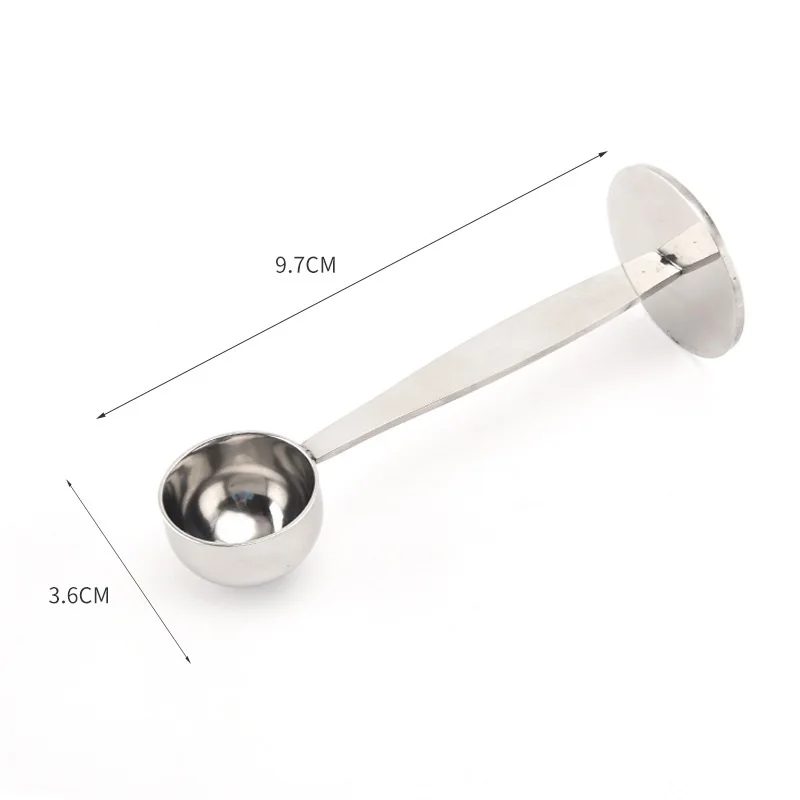 50Pcs  2 in1 Stand Coffee Measure Spoon Espresso Stainless Steel Coffee Scoop Measuring and Tamping Coffee Spoon