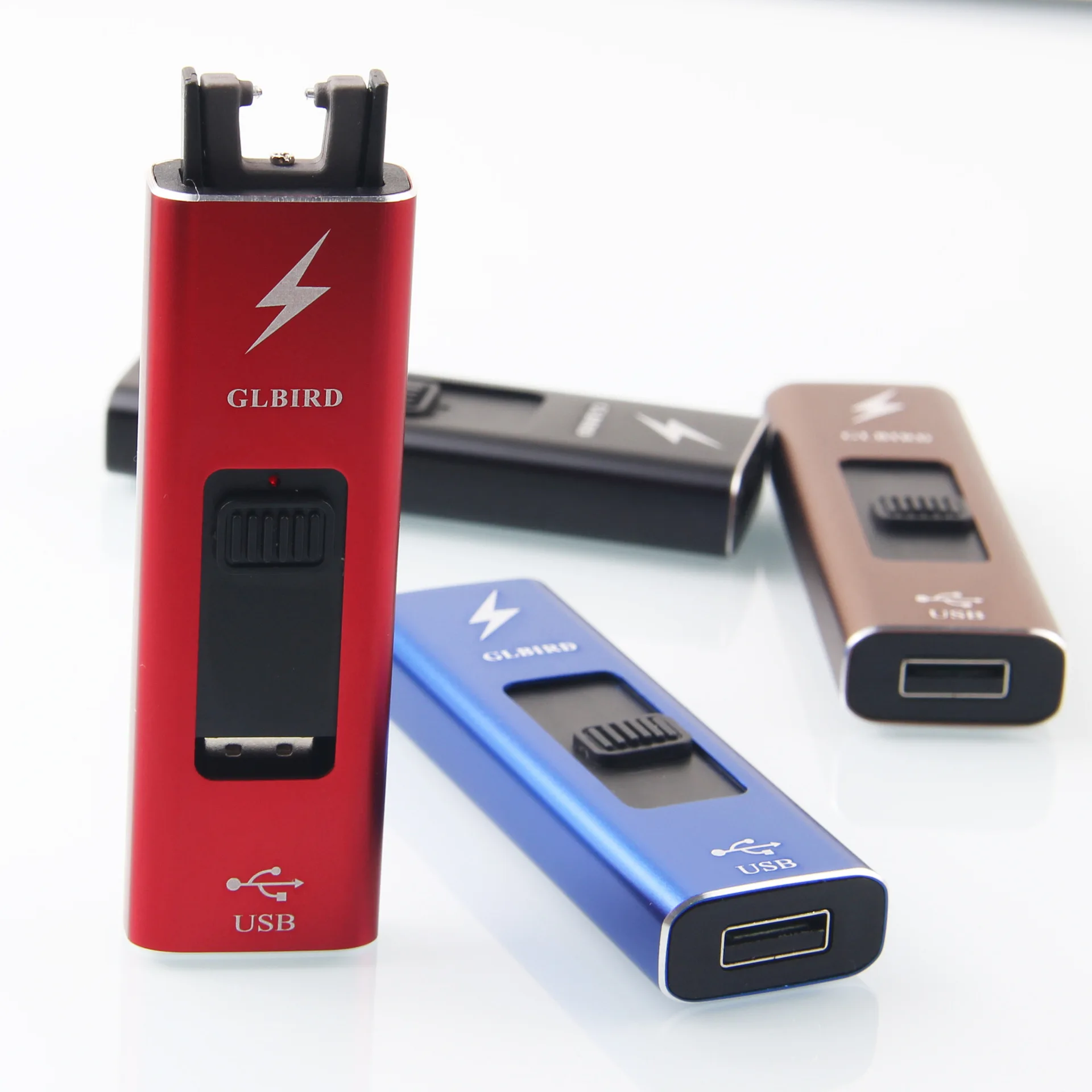 Usb Charge Lighter On Push Pulse Electric Arc Originality Gift Lighter Windproof