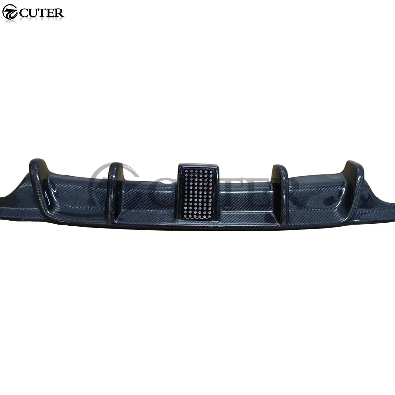 F30 3 Series 320i 330i Mp نمط ألياف الكربون شفة ممتصة للصدمات الخلفية الناشر مع مصباح ليد لسيارات Bmw F30 325i M-tech طقم هيكل السيارة #3