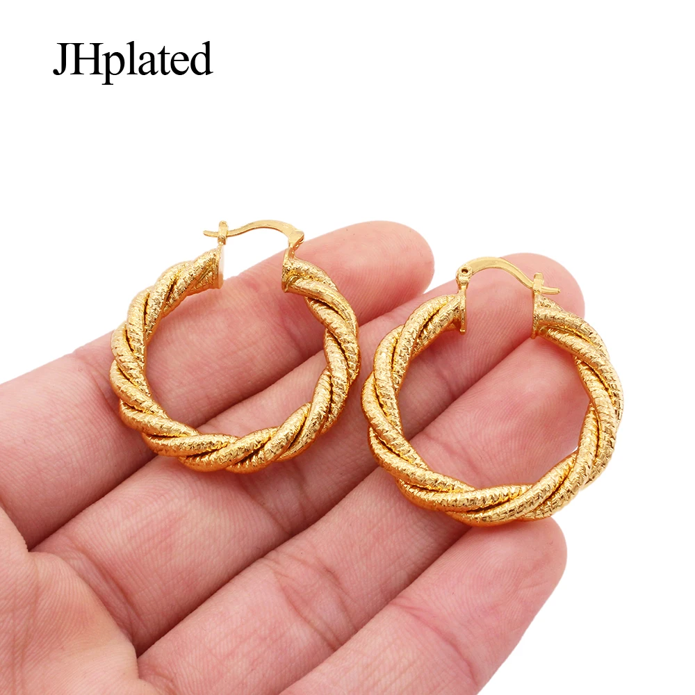 earings African New Gold Color Small round Earrings for Women/Girls Jewelry Ethiopian Arabia wedding gifts Hoop earring