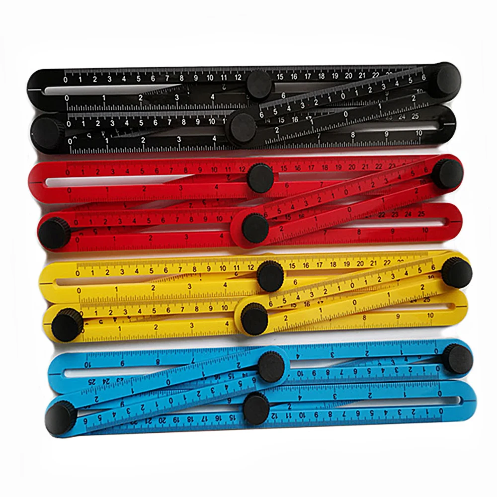 ABS plastic ruler movable four-square-meter metric multi-function measuring angle ruler measure tool