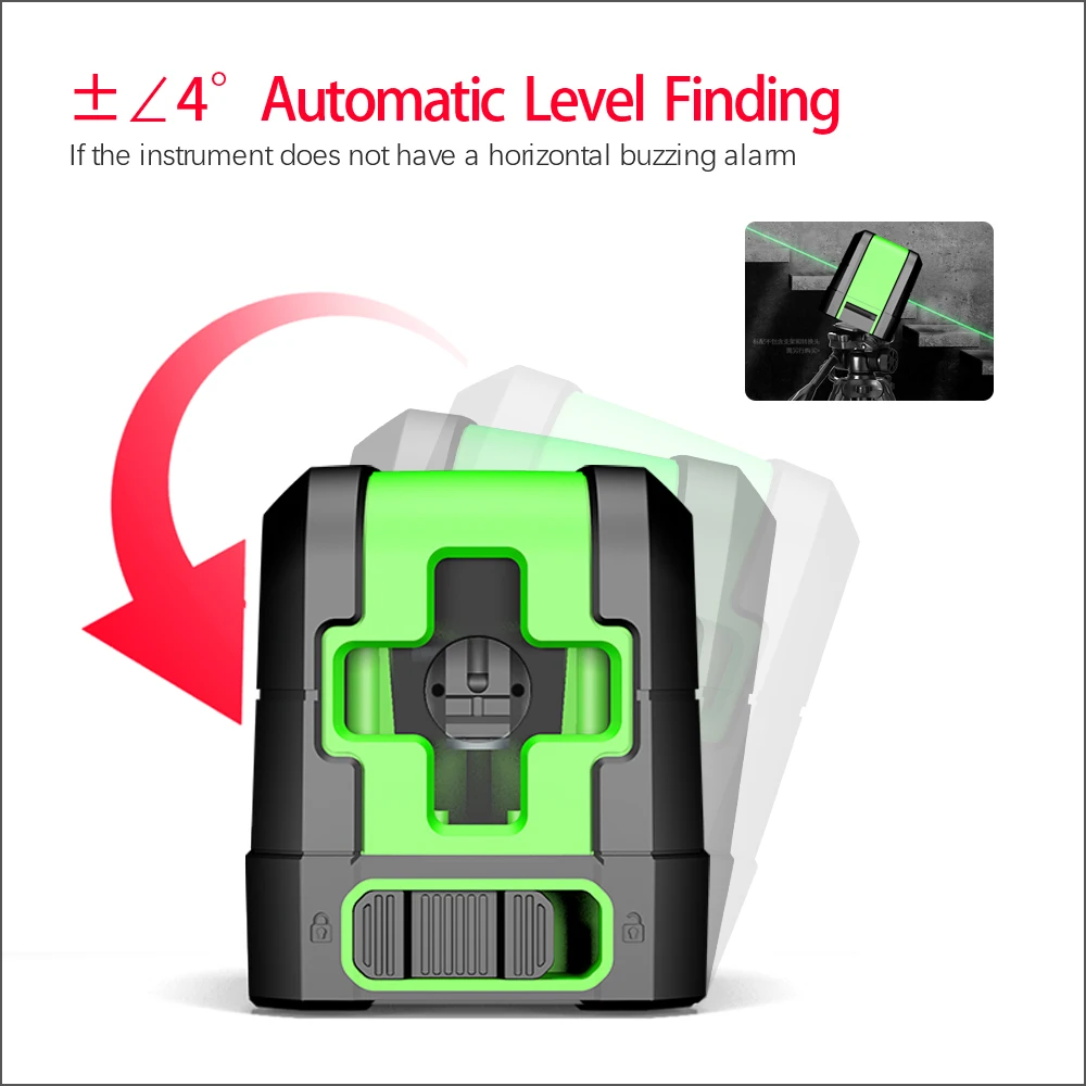 RZ Laser Levels Green Laser Level Self Leveling Vertical Horizontal Cross Lasers Red Line Measure Tools 2 lines Lasers Level