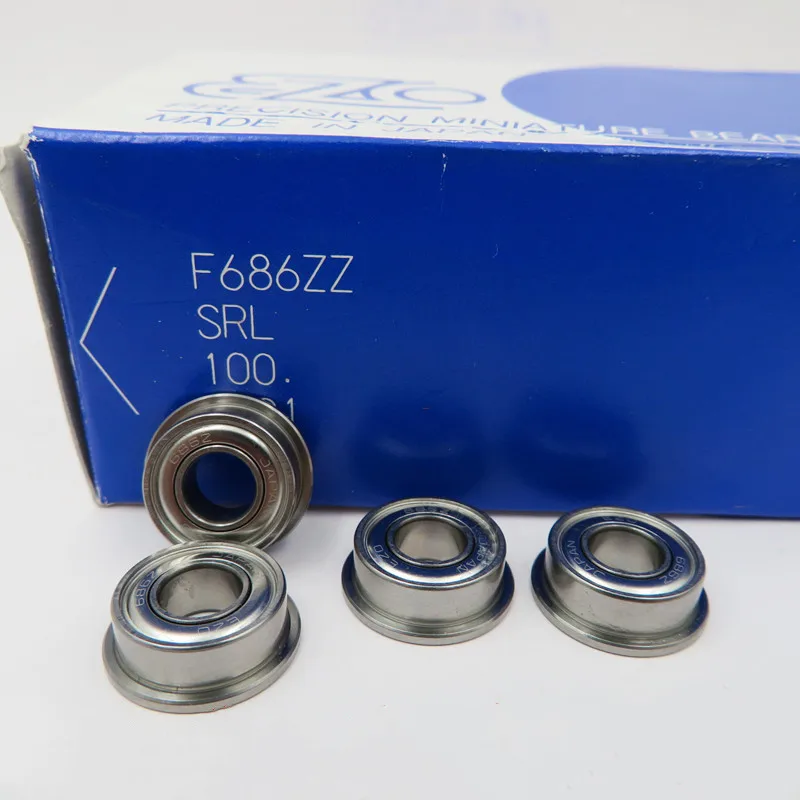 10 Stück JAPAN EZO Flansch-Kugellager F684ZZ LF-940ZZ 4x9x4 F685ZZ LF-1150ZZ 5x11x5 F686ZZ RF-1360ZZ 6x13x5 mm Miniaturlager – Detail 2