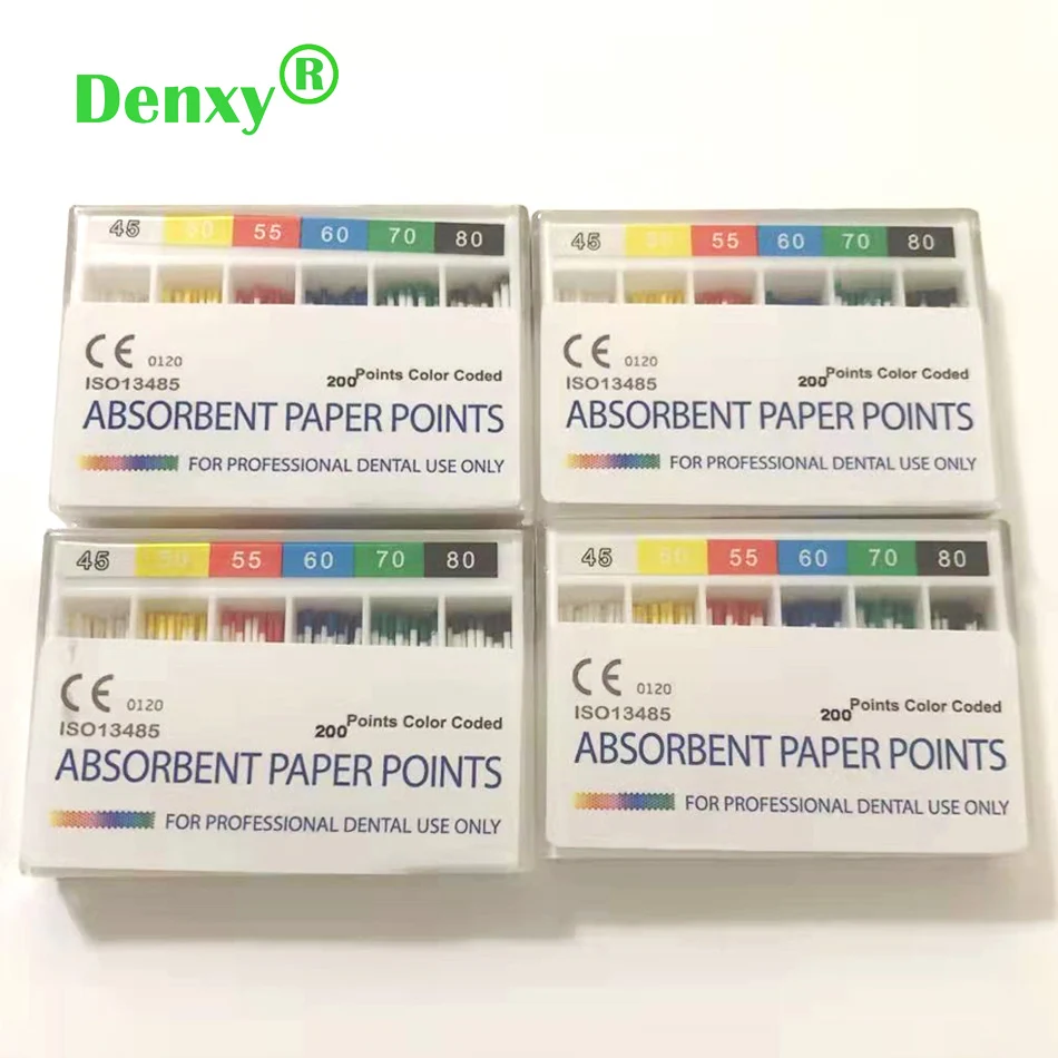 

5 box High Quality Dental Absorbent Paper Points Endodontics Cotton Fiber Tips Dental Endo Materials Orthodontic Bracket