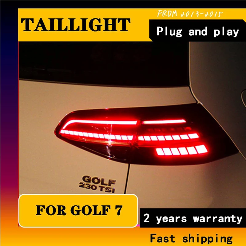 Car Styling for VW Golf 7 Tail Lights 2013-2015 Golf7 MK7 LED Dynamic Turn Signal Tail Light GTI R20 Rear Lamp Car Accessories