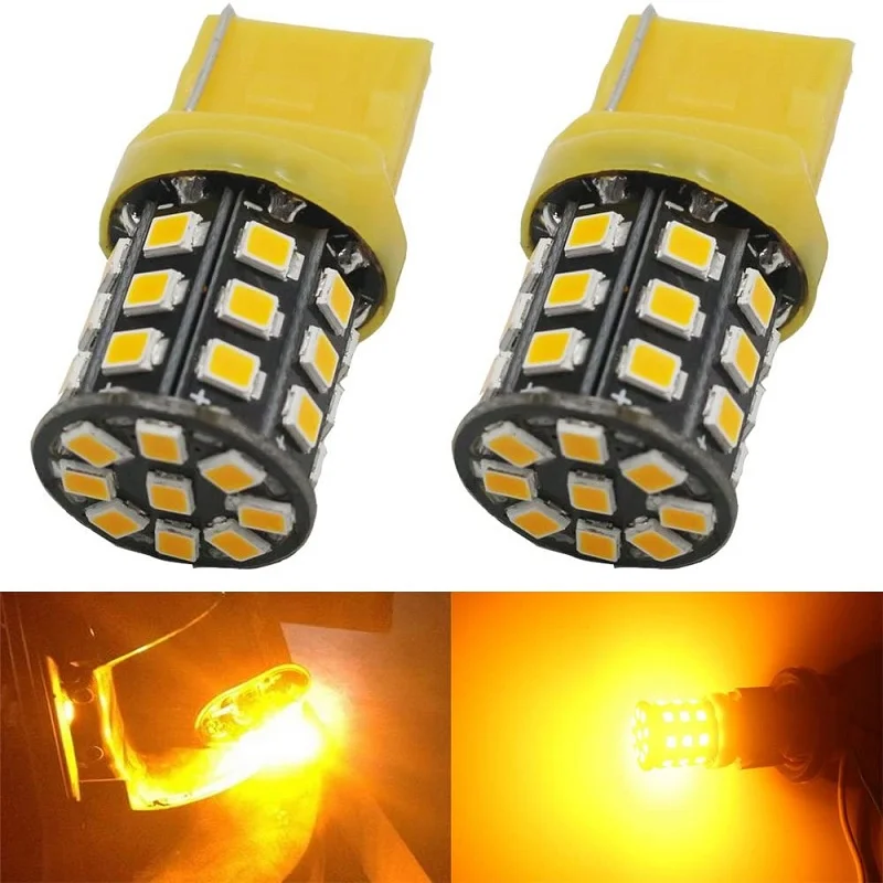 

50PCS Car LED Flash T20 7440 W21W 1156 BA15S P21W 1157 BAY15D 2835 33 SMD Indicator Turn Signal Light Bulb 12V Auto Lamp