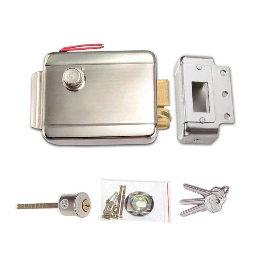 Wired 7" Video Door Phone Doorbell Video Intercom Entry System + RFID Code Keypad Camera + Remote Control+ Electronic Lock+ EXIT