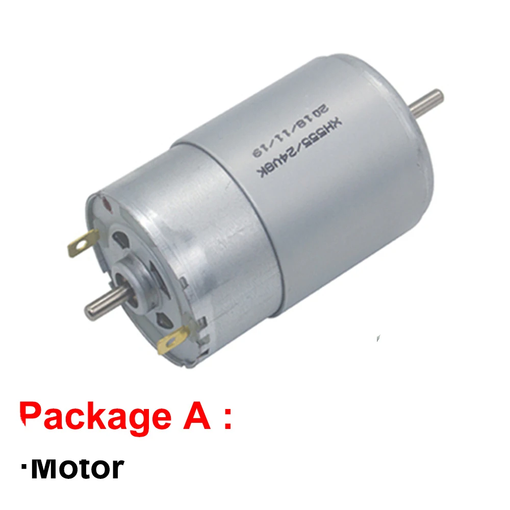 555 DC Motor Double Shaft Length 13mm High Speed 12V 24V 4000rpm 8000rpm PWM Controller Forward Reverse Electric Engine Drill