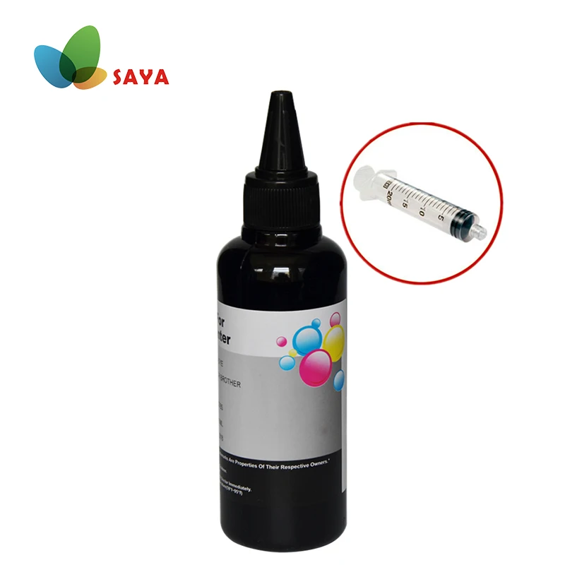 

Printer Ink dye Refill Ink for HP Inkjet Printer Black ink General for all HP Printers kit for CISS Ink Cartridges 100ml/ Bottle