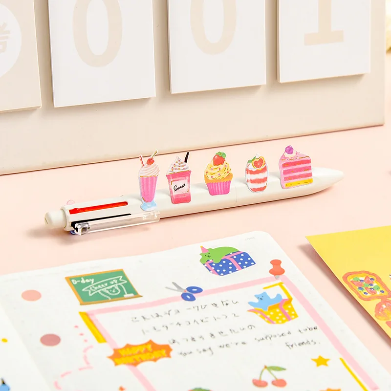 ​ins Creative Food Series cute stickers Sealing Paster Mobile Phone Cup Hand Account Diy Decorative Sticker labels stationery