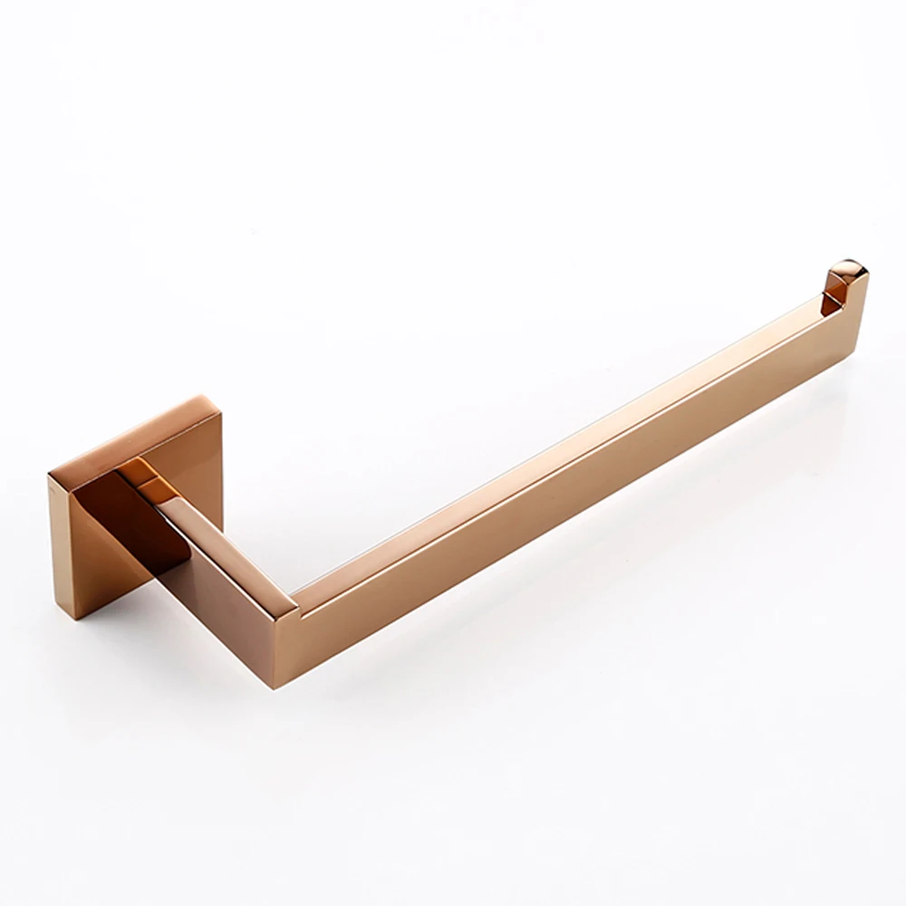 Rose Gold Wall-mounted Stainless Steel Hook Toilet Paper Holder Towel Bar Kitchen Facilities Hardware Bathroom Accessories
