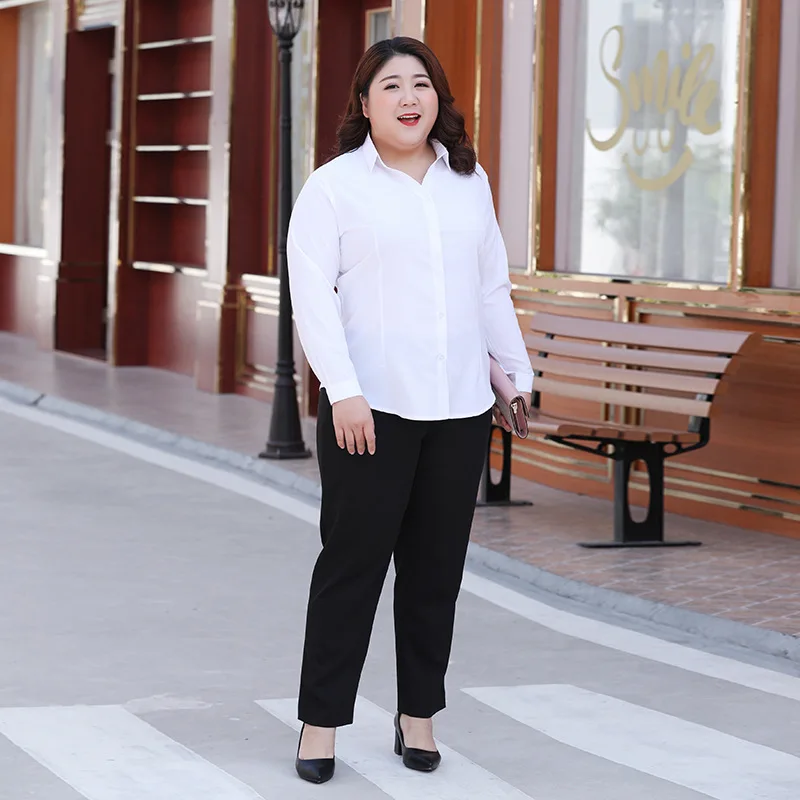 Plus Size spodnie damskie odzieลผ letnia w stylu oversize spodnie z szerokimi nogawkami wysoka talia biurowa pantalony 5XL 7XL darmowa wysyลka