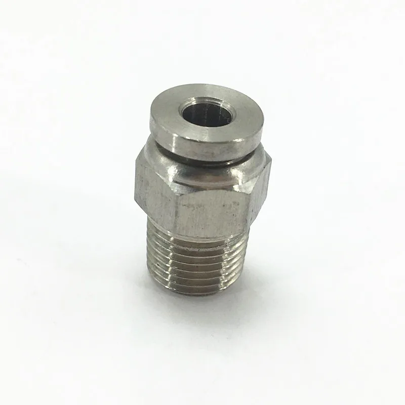 304 Stainless steel gas pipe quick connector Thread straight through high temperature pressure PC10/PC12/PC14/PC16-01/02/03/04