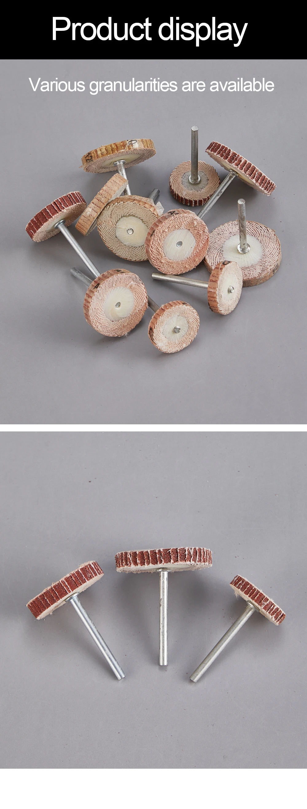 100Pcs Dremel Zubehör 80-600Grit Schleifen Klappe Disc Schleifen Schleifen Klappe Räder Pinsel Sand Schleifen kopf Dreh Werkzeug – Detail 4