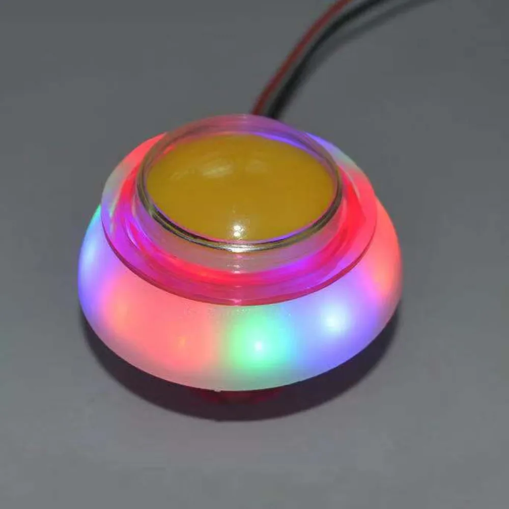 RGB Flashing Light DC12V Colorful Arcade LED Illuminated Push Button Micro Switch For Arcade Crane Machine DIY