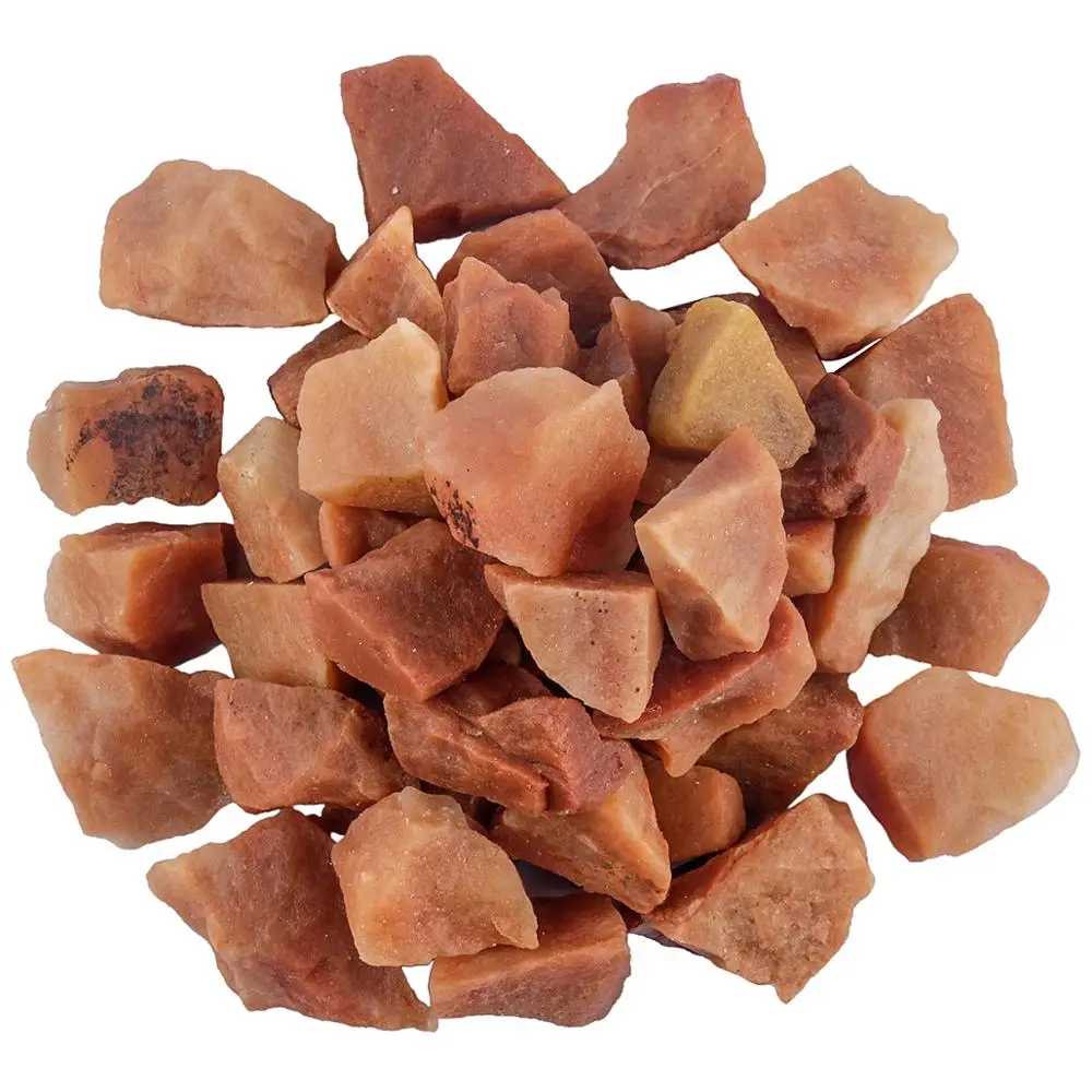 

TUMBEELLUWA 1lb (460g) Natural Red Aventurine Raw Rough Stones for Tumbling,Cabbing,Wire Wrapping,Lapidary,Healing Reiki Wicca