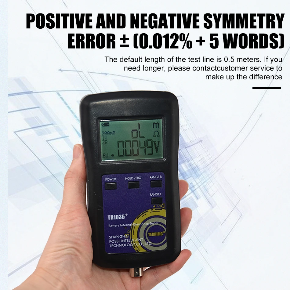 Aggiorna YR1035 batteria al litio originale a quattro linee Test di resistenza interna Digital TR1035 Tester elettrico 18650 batteria a secco