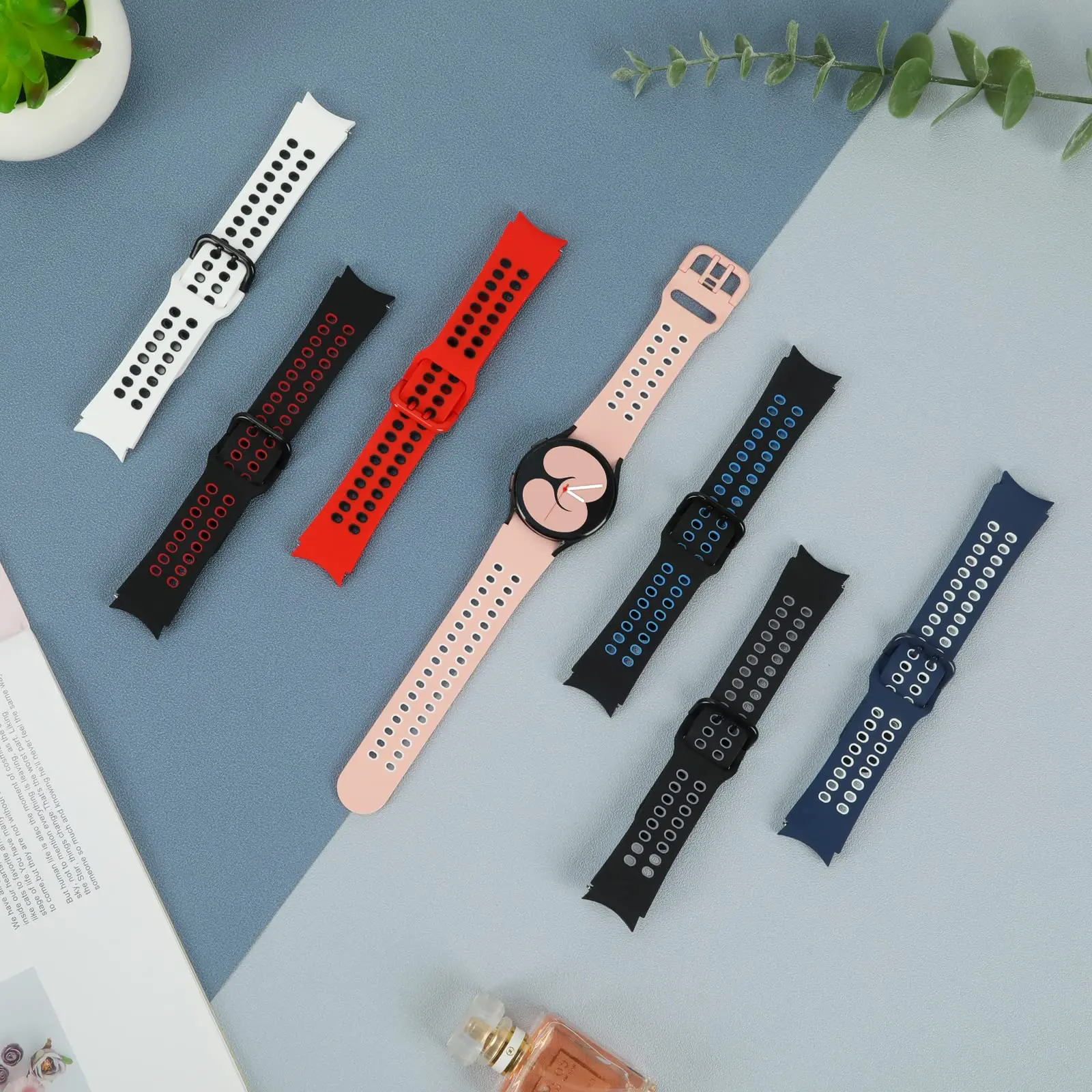 Band For Samsung Galaxy Watch 4 44mm 40mm classic 46mm 42mm Sport Silicone Bracelet Galaxy Watch 5 40mm 44mm/5 pro 45mm strap