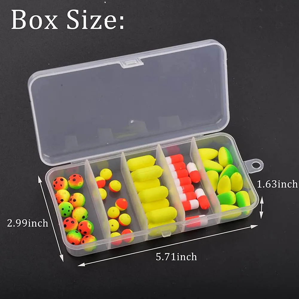 50Pcs Fishing Rig Floats Foam Pompano Fishing Bobbers Rigs Snell Floats Fishing Buoy Tackle Accessories Making Kit