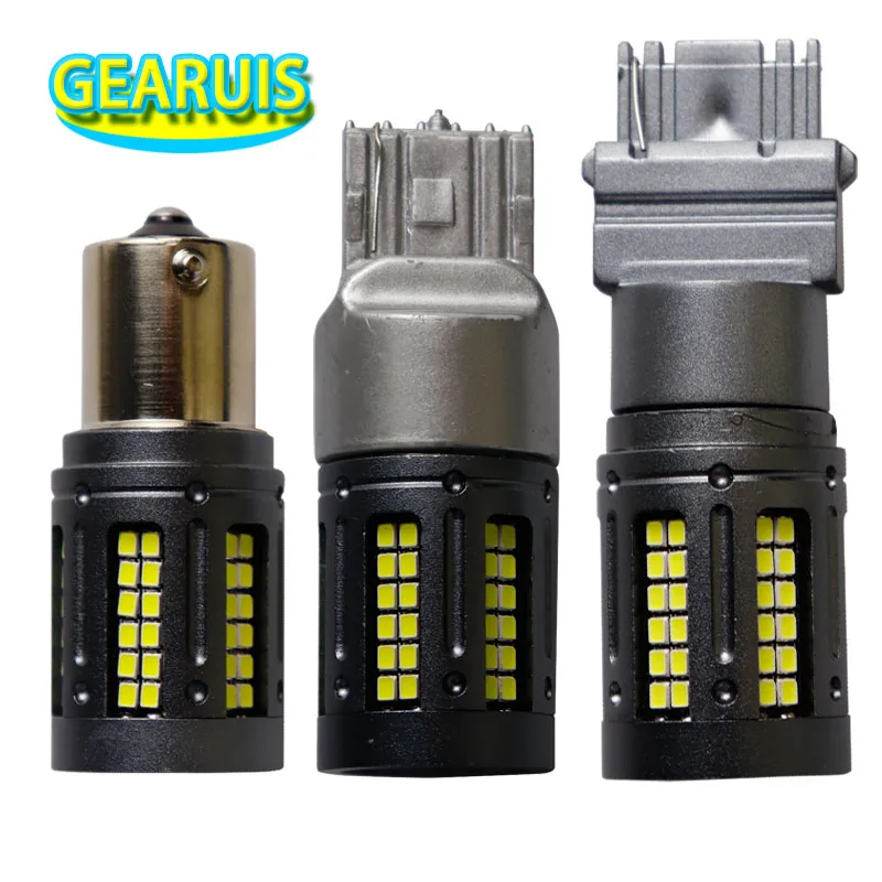 Canbus NO Error 24W 2A 1156 ba15s 84 SMD 2016 PY21W BAU15S 3156 7440 W21W Car LED white amber red Car DRL Turn Signal Light 12V