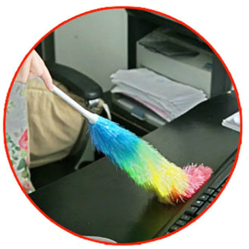 Magic Duster Rainbow Dust New Dusters Practical Plastic Feather Telescopic Handle Sweeping Brush Cleaning Product Tool Household
