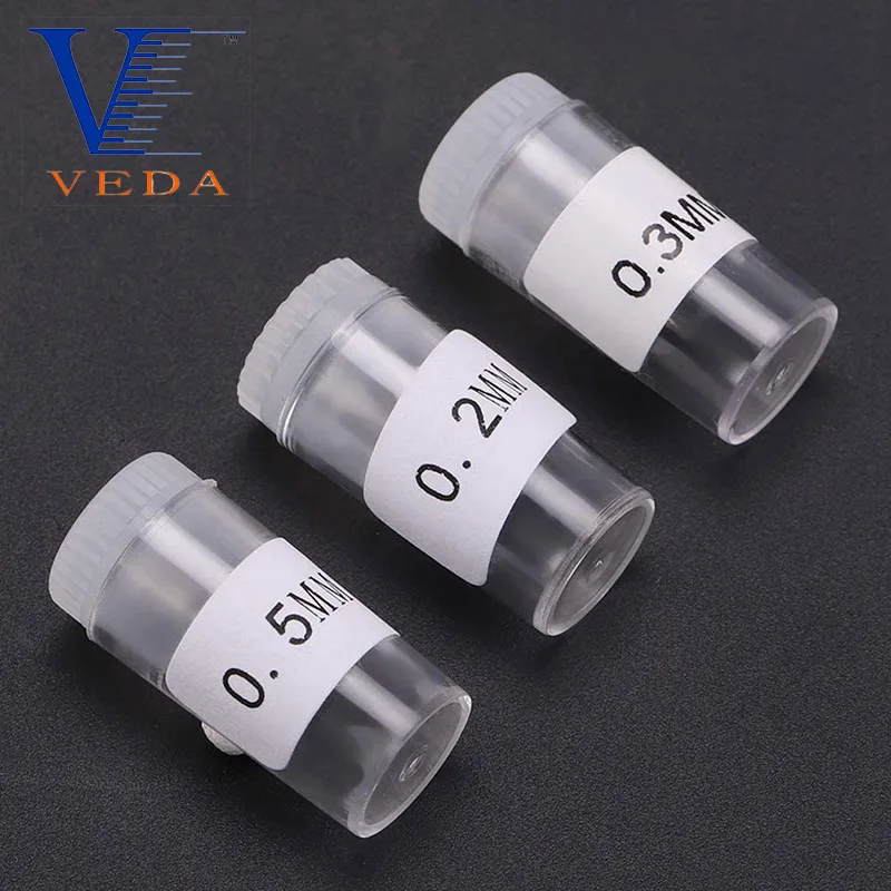 VEDA Nozzle Replacement for Airbrush 5pcs 0.2/0.3/0.5mm Airbrush Nozzle Accessories Painting Machine Gravity Feed Parts Tools