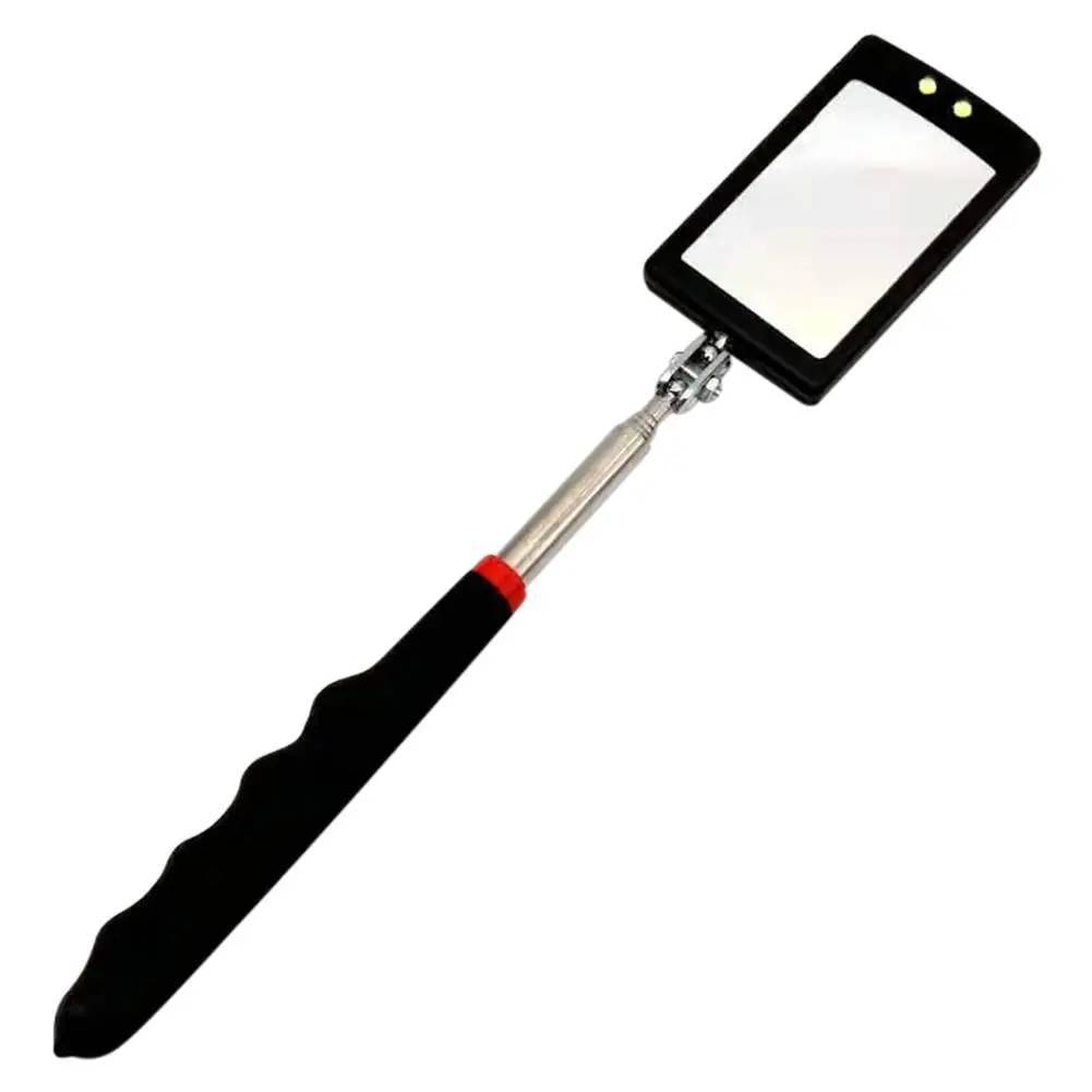 Portable Telescoping Flexible Head Inspection Mirror With LED Light Adjustable 360 Degree Swivel Viewing Auto Hand Tools