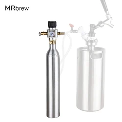 Co2 조절기가 있는 소다 실린더 Co2 병 탱크, 0.6L 고압 가스 병 자작/소다용 알루미늄 Co2 실린더