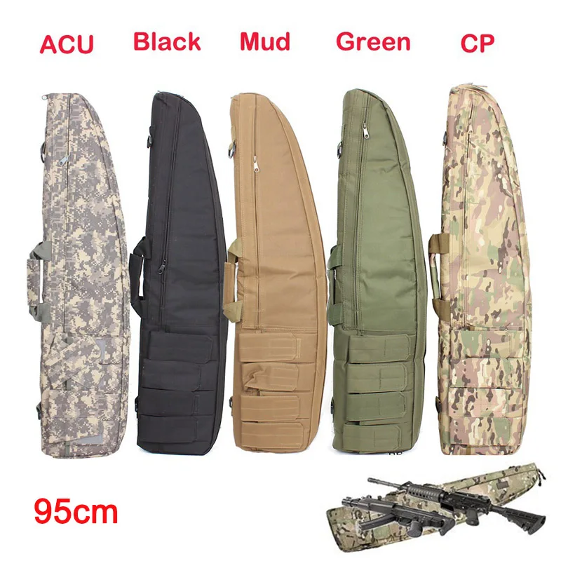 Tactical 70CM/95CM/120CM Rifle Bag Heavy Duty Airsoft Gun Bag Shotgun Case Backpack Hunting Foam Rubber Sniper Shoulder Bag