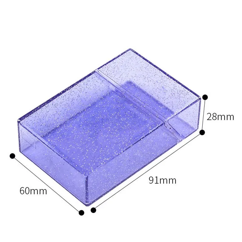 1pc Plastic Clear Thick Cigarette Case Shining Cigarettes Box Portable Cigarette Holder Container for Smoker