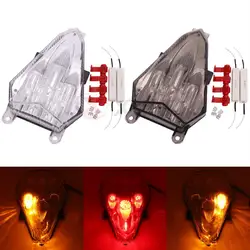 Luz trasera de motocicleta, intermitentes de freno, luz LED integrada para Yamaha YZF R6 2006 2007 2008 2009 2010 2011 2012 2013