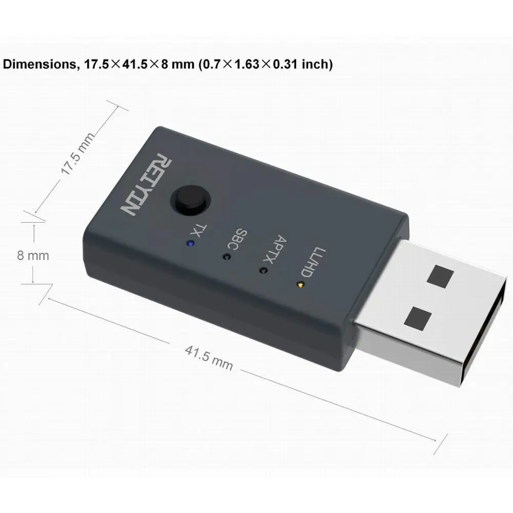 USB Audio Transmitter aptX HD CSR8675 Bluetooth 5.0 Sound Card Adapter for PC laptop Game Device Stereo Transmisor