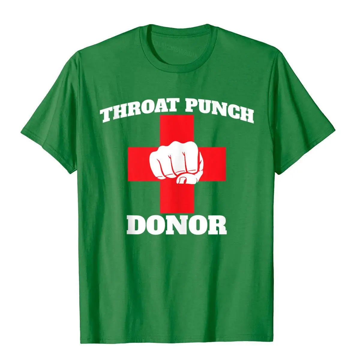 Throat Punch Donor Tee Funny Throat Punch Anime Top Cotton Men Top T-Shirts Crazy T Shirt Prevalent Comfortable