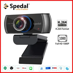 Spedal C920 1080p Hd Webcam with Microphone 100°Wide Angle Video Conferencing Live Streaming Free Drive for PC Mac Laptop