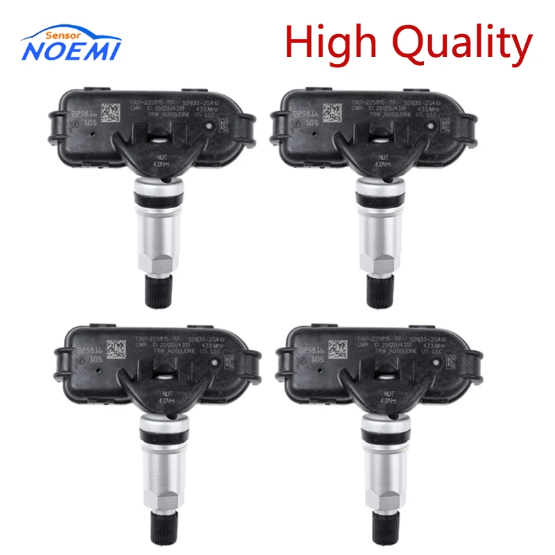 

New 4pcs 52933-2S410 529332S410 TPMS Tire Pressure Monitor Sensor 433MHZ For Hyundai Ix35 Tucson For Kia Sportage