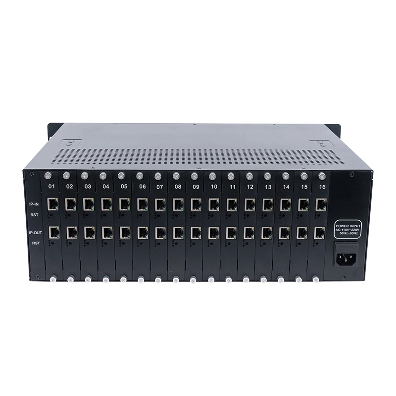 OTV-IPT16 4K 30FPS وسائط بث الفيديو IPTV Transcoder 16 IP إلى 16 IP Transcoder مع HLS RTMP RTSP HTTP UDP Unicast/Multicast