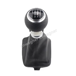 6 Speed 8PO 864 261 Handle Car gear knob Leather Gear Shift Knob Lever Stick Pen Gaiter Boot Cover For Audi A3 8P 2003-2012