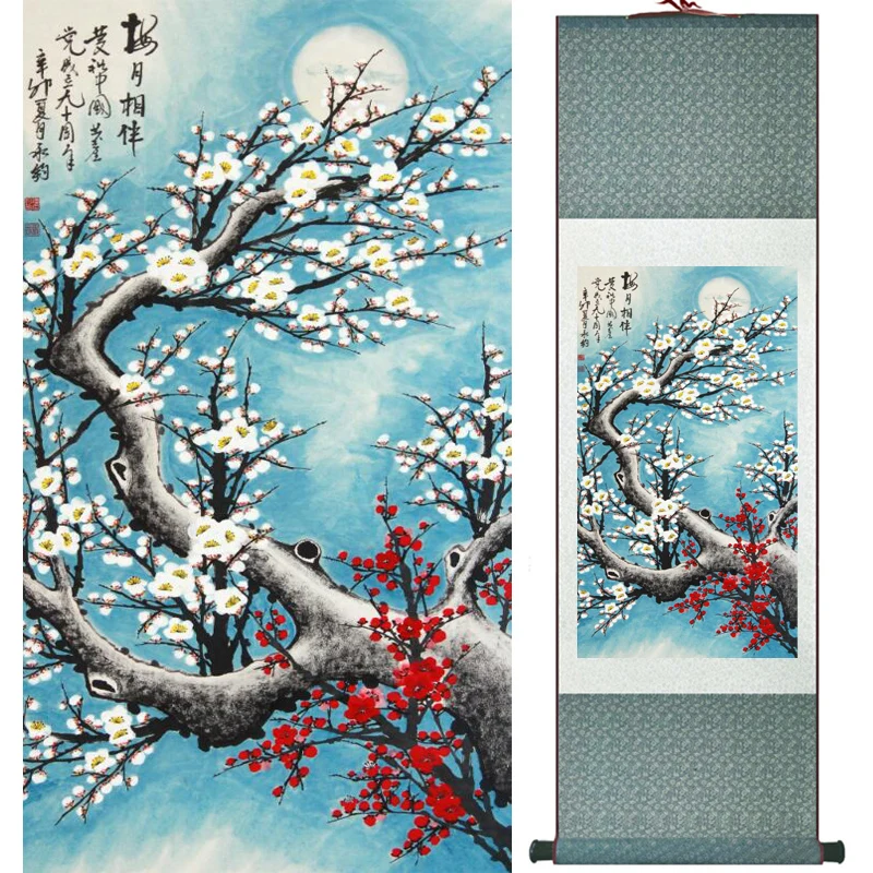 

plum blossom Painting Home Office Decoration Chinese scroll painting birds painting birds and flower painting LTW2017112603